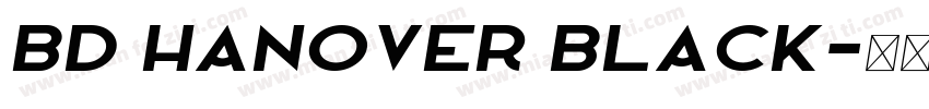 BD Hanover Black字体转换